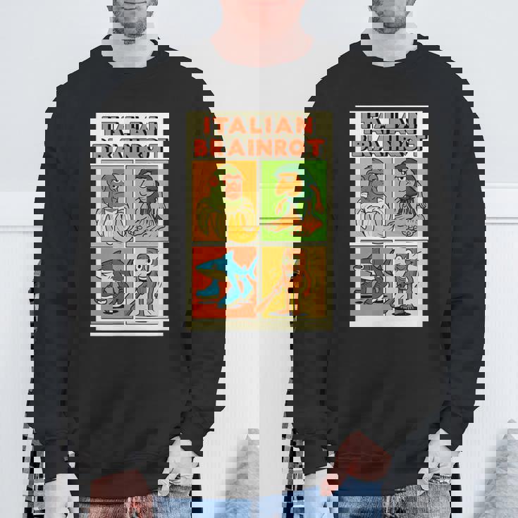 イタリアのブレインロットコミックポスター スウェットシャツ 高齢者への贈り物