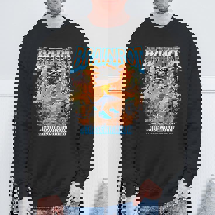 イタリアンブレインロットミームブーツレッグ スウェットシャツ 高齢者への贈り物