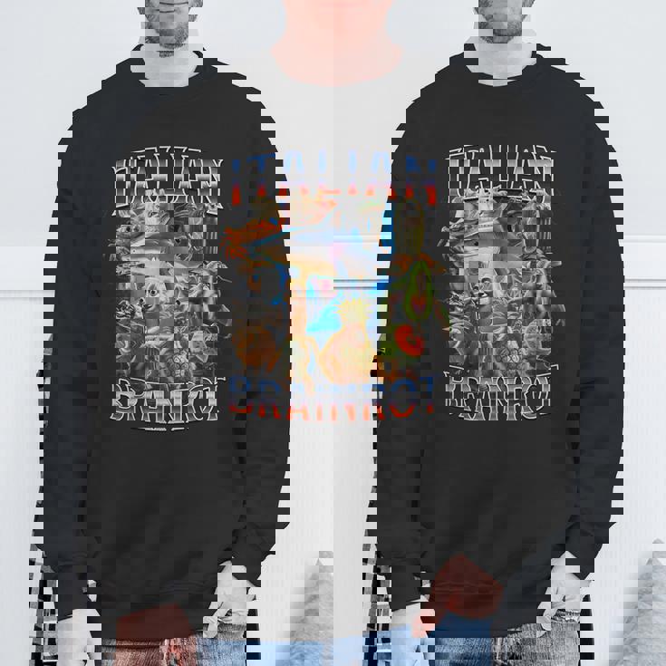 イタリアンブレインロット面白いイタリアンブレインロットミーム スウェットシャツ 高齢者への贈り物