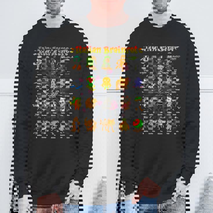 イタリアーノブレインロットディバーテンテイタリアーノブレインロットミーム スウェットシャツ 高齢者への贈り物