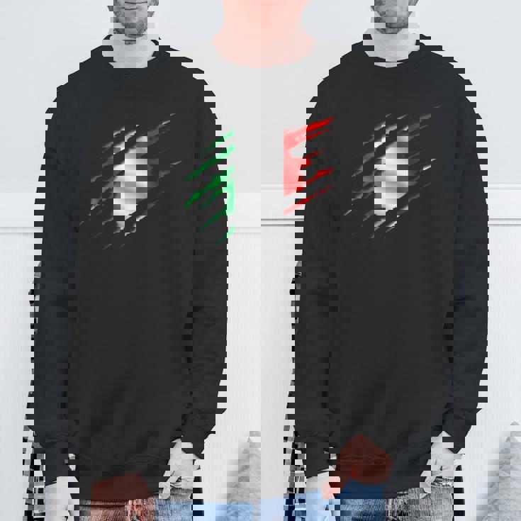 イタリア国旗 トリコロール イタリアバナー スウェットシャツ 高齢者への贈り物