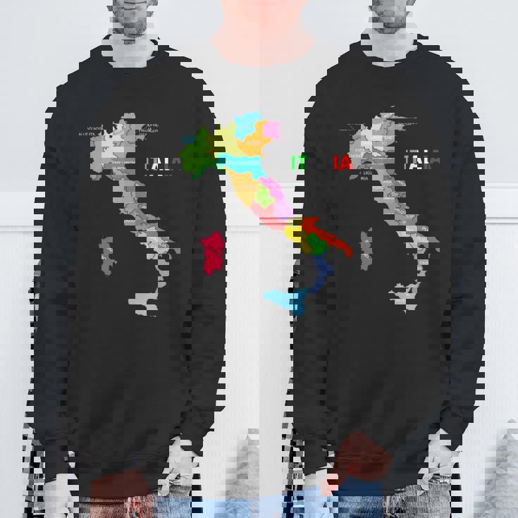 イタリア地図ブーツ 国旗 イタリア スウェットシャツ 高齢者への贈り物