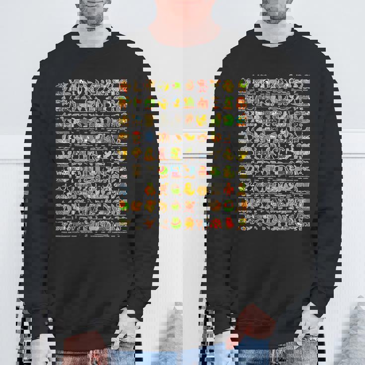 イタリア語-ブレインローz世代面白いミーム90ブレインロットキャラクター スウェットシャツ 高齢者への贈り物