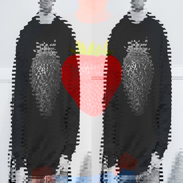 イチゴ イラスト アート フルーツ グラフィック モチーフ スウェットシャツ 高齢者への贈り物