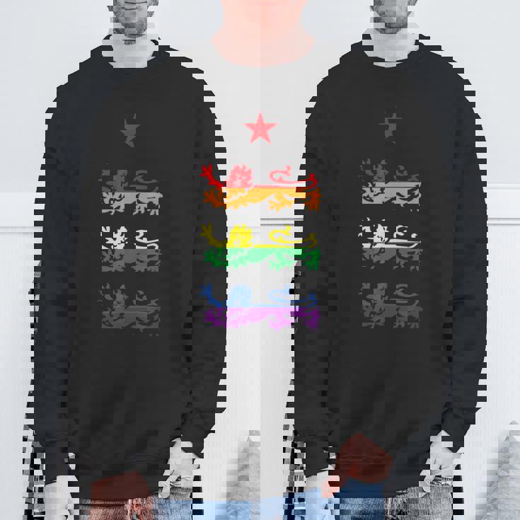 イングランド スリーレインボー プライド 紋章ライオンズ サッカー フットボール スウェットシャツ 高齢者への贈り物