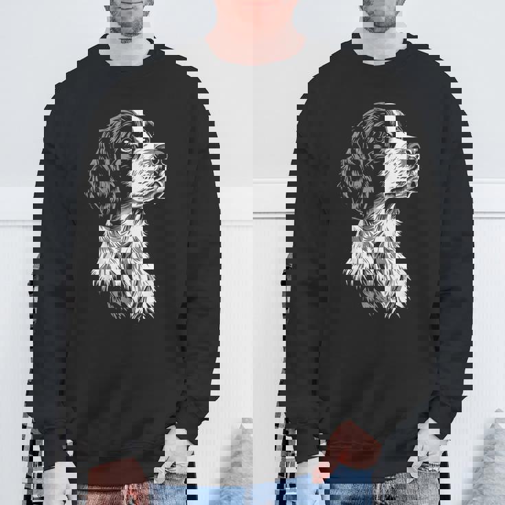 イングリッシュセッター 犬 モチーフ ペット イラスト イングリッシュセッター スウェットシャツ 高齢者への贈り物