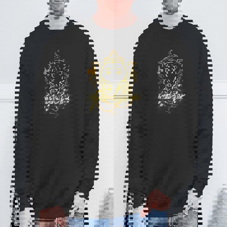 インドの神様 ガネーシャ デザイン スウェットシャツ 高齢者への贈り物