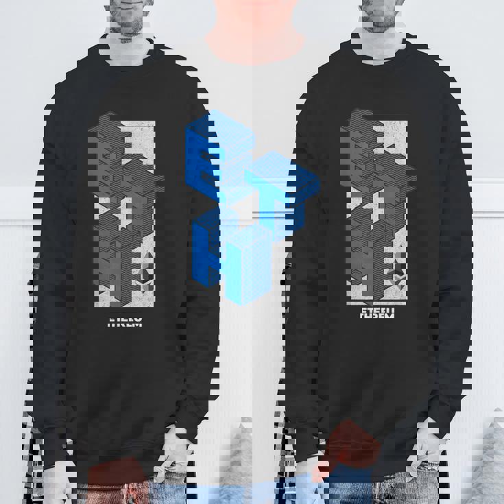 イーサリアム クリプトアイソメトリックテキスト Eth 暗号通貨シャツ スウェットシャツ 高齢者への贈り物