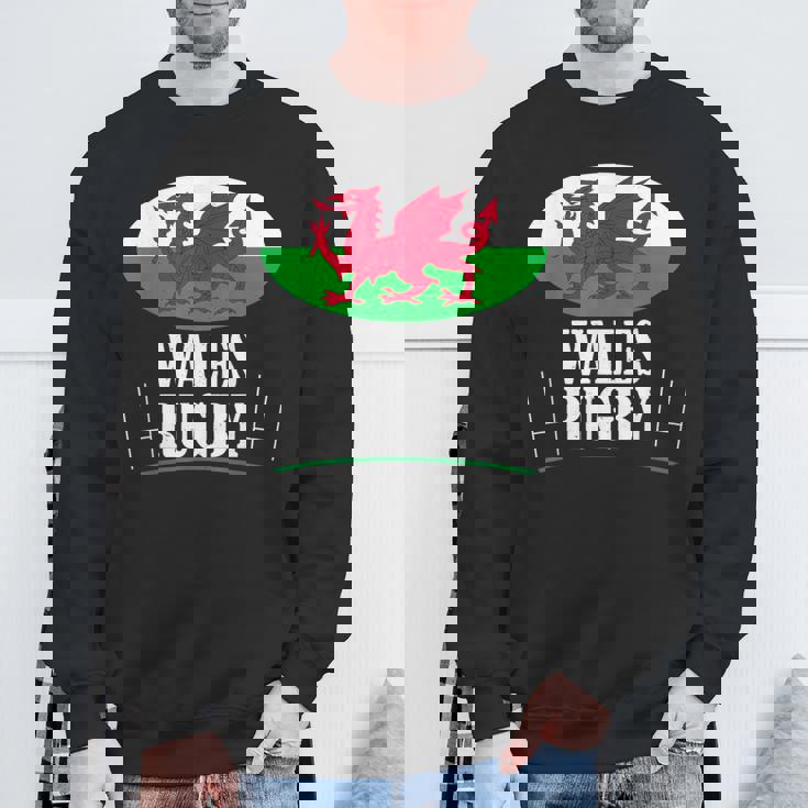 ウェールズ ラグビー チーム Cmon Cymru フラッグ スウェットシャツ 高齢者への贈り物