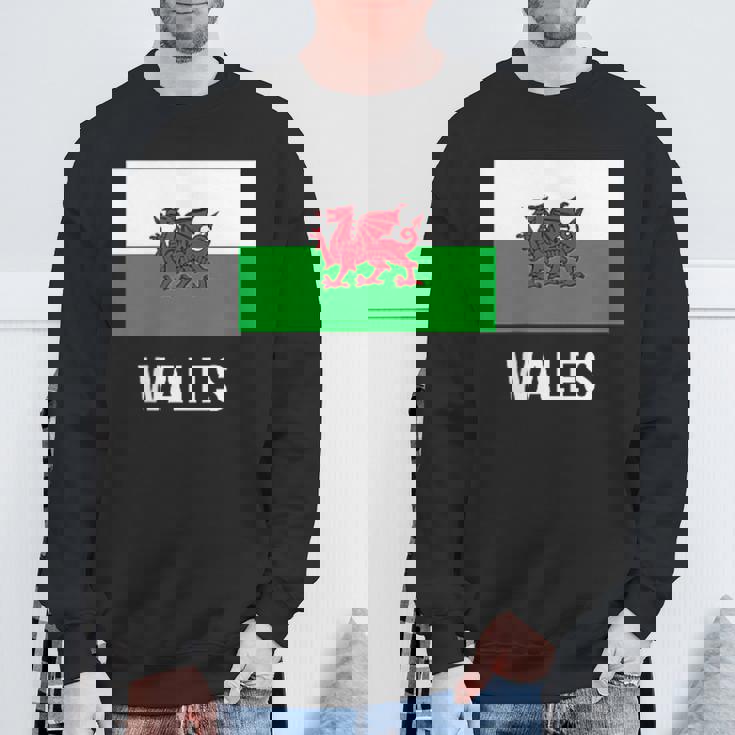 ウェールズのウェールズの旗 スウェットシャツ 高齢者への贈り物