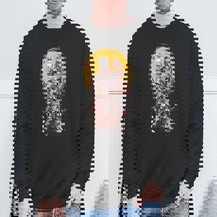 ウクライナのコサック戦士が剣を握り、ウクライナのために戦う スウェットシャツ 高齢者への贈り物