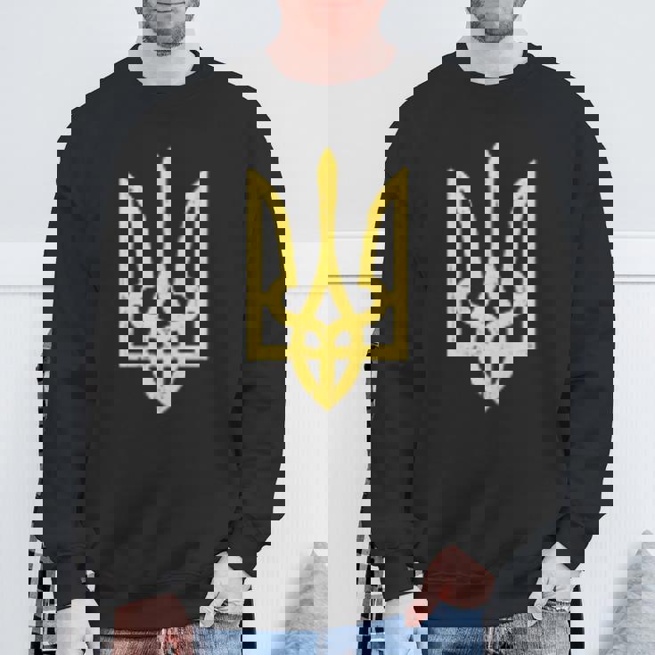 ウクライナのトライデントシンボル ウクライナ支援愛国 スウェットシャツ 高齢者への贈り物