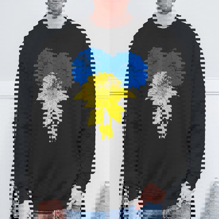 ウクライナ国旗 ひまわり ヴィンテージ ウクライナ支援 ウクライナ スウェットシャツ 高齢者への贈り物
