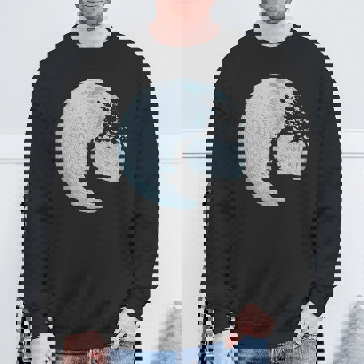 ウサギのギフトアイデア ウサギ 月 イースターバニー スウェットシャツ 高齢者への贈り物