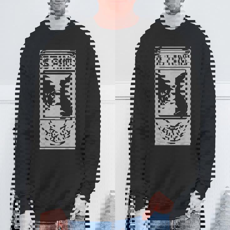 ウサギの親友 ライフ ペットギフト スウェットシャツ 高齢者への贈り物