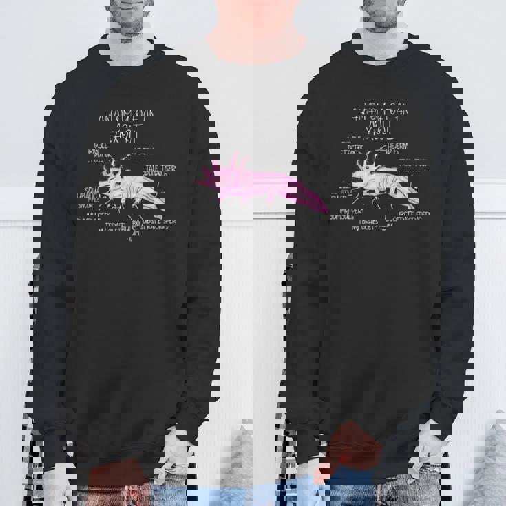 ウーパールートル メキシコミズサンショウウオ ウーパールーパーの解剖学 スウェットシャツ 高齢者への贈り物