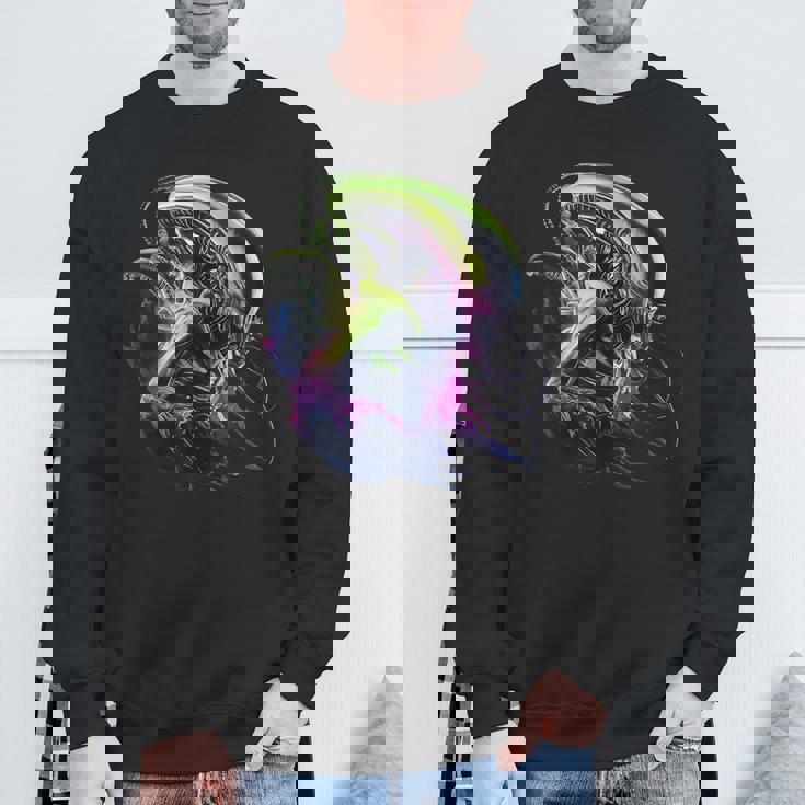 エイリアン 45 周年記念クラシック ゼノモーフ グラフィック ノベル アート スウェットシャツ 高齢者への贈り物