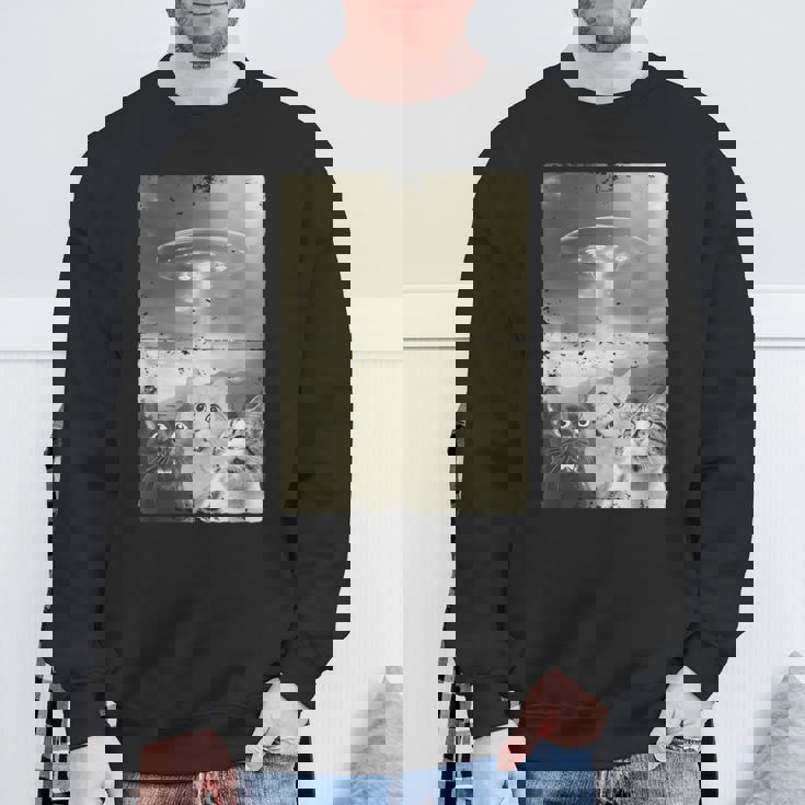 エイリアン Ufo ファニー キャッツ エイリアンの侵略猫 スウェットシャツ 高齢者への贈り物