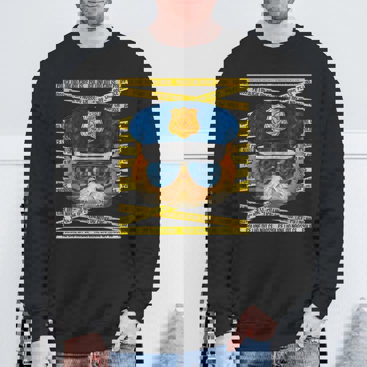 エキゾチック ショートヘア 警察官 警察官 面白い 警察 猫 スウェットシャツ 高齢者への贈り物