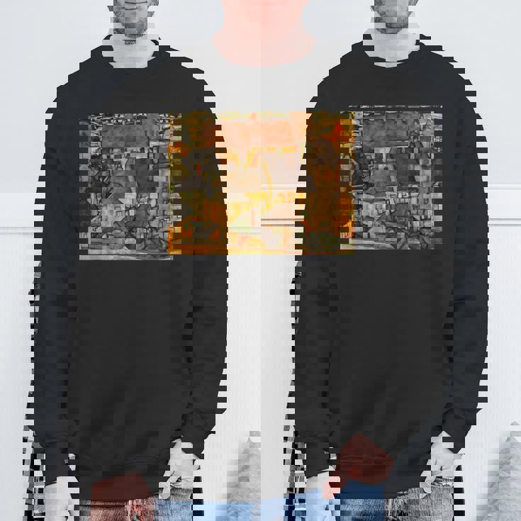 エゴン・シーレ作 イエロー・シティ 1914 スウェットシャツ 高齢者への贈り物