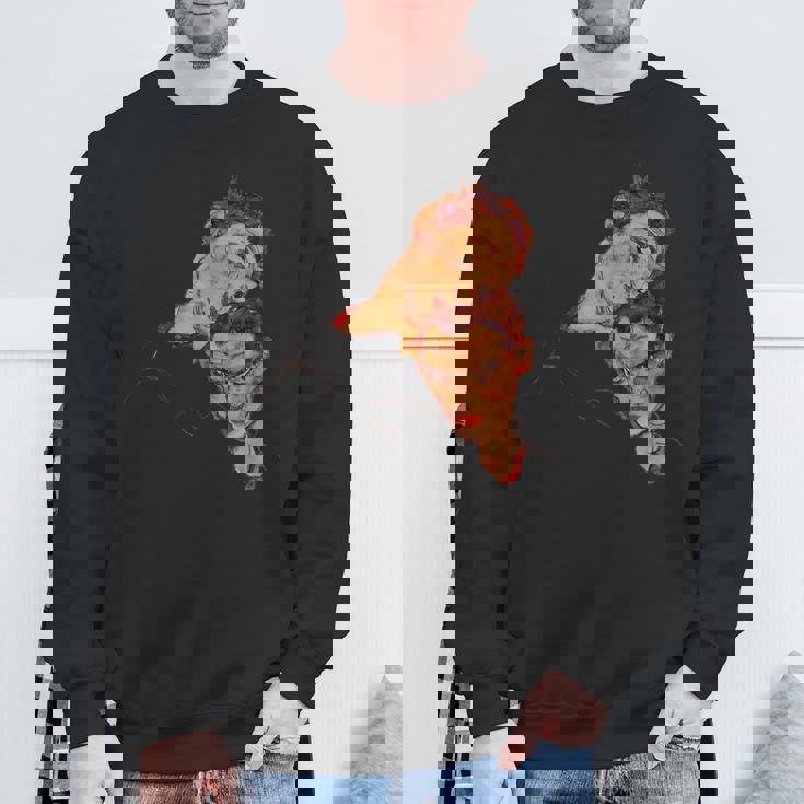 エゴン・シーレ作「ダブル・セルフ・ポートレート」1915 スウェットシャツ 高齢者への贈り物