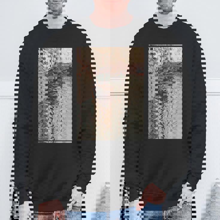 エゴン・シーレ作「トリエステの港」1907 スウェットシャツ 高齢者への贈り物