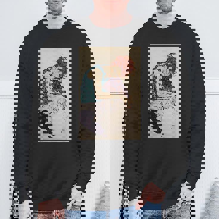 エゴン・シーレ作「膝を曲げた座る女」1917 スウェットシャツ 高齢者への贈り物