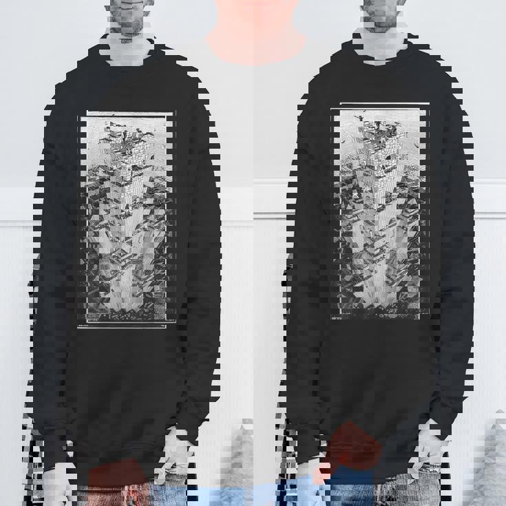 エッシャーのバベルの塔 スウェットシャツ 高齢者への贈り物