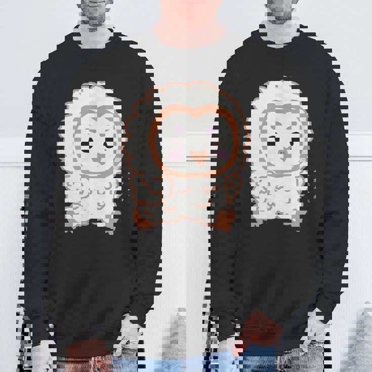 エッホエッホ 一生懸命に走るフクロウの赤ちゃん イラスト スウェットシャツ 高齢者への贈り物