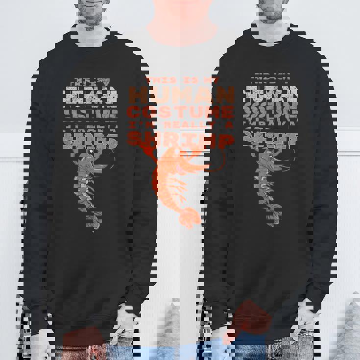 エビ 面白い人間のコスチューム レトロ エビやザリガニ スウェットシャツ 高齢者への贈り物