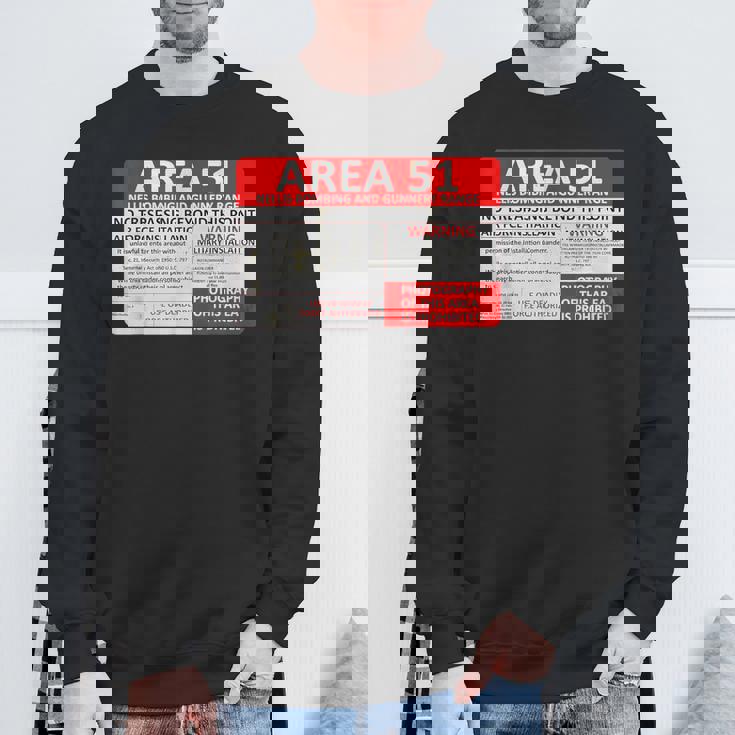 エリア51 フェイクミリタリーサイン スウェットシャツ 高齢者への贈り物