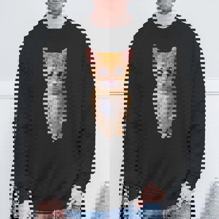 エルガト ミーム 悲しい泣き猫 マンチキン キティ ミーム トレンディ スウェットシャツ 高齢者への贈り物