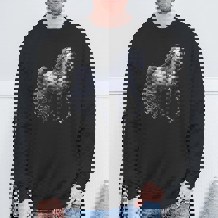 エレガントなアラビア馬のデザイン、馬好きに最適です。 スウェットシャツ 高齢者への贈り物