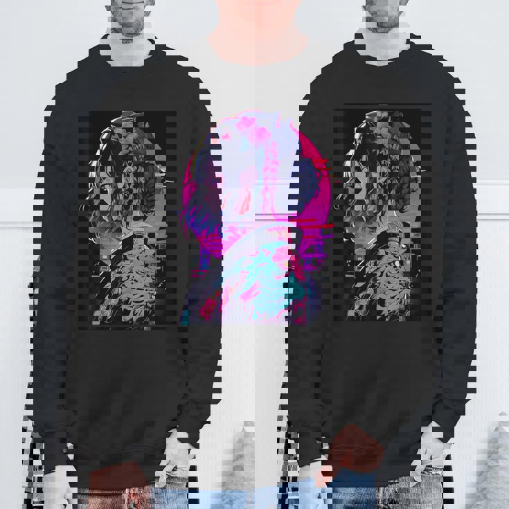 エレガントな芸者 日本の美デザインへのオマージュ スウェットシャツ 高齢者への贈り物