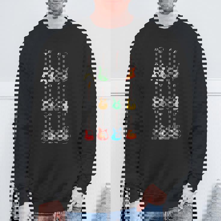 エレキギターデザイン-ヴィンテージギターコレクション スウェットシャツ 高齢者への贈り物