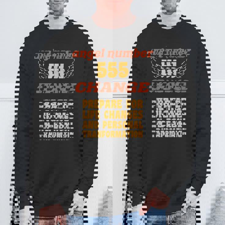 エンジェルナンバー555変更数秘術パーソナルナンバー555 スウェットシャツ 高齢者への贈り物