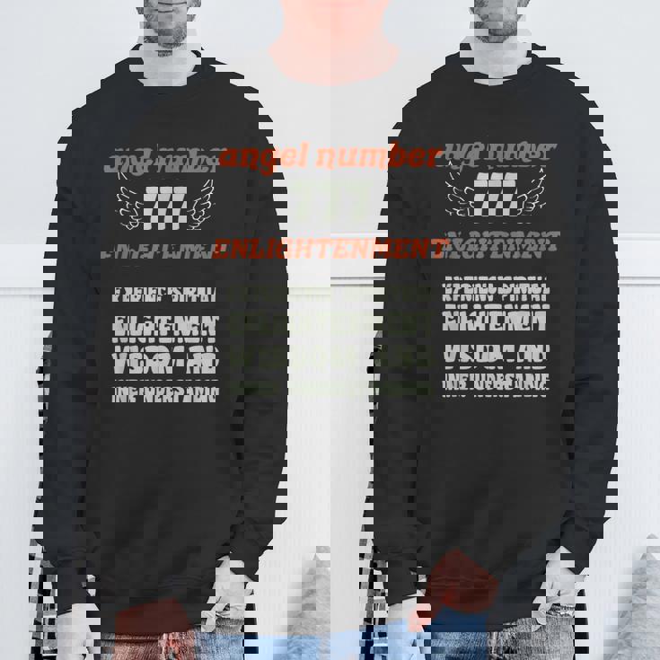 エンジェルナンバー777エンライトメント数秘術パーソナルナンバー777 スウェットシャツ 高齢者への贈り物