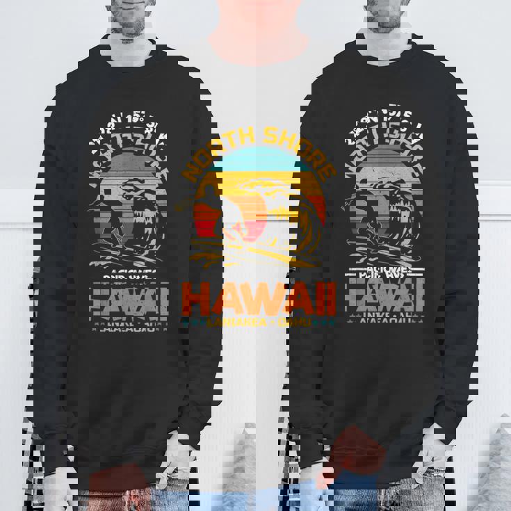 オアフ島のラニアケアビーチノースショアサーフィンハワイオアフ島 スウェットシャツ 高齢者への贈り物