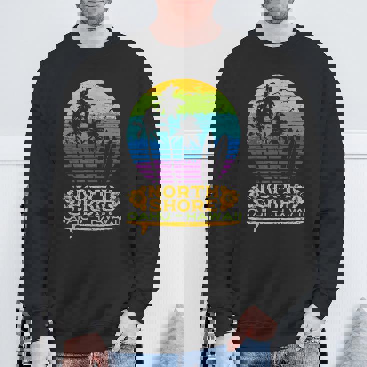 オアフ島ノースショア ハワイお土産サーフィンスタイル スウェットシャツ 高齢者への贈り物