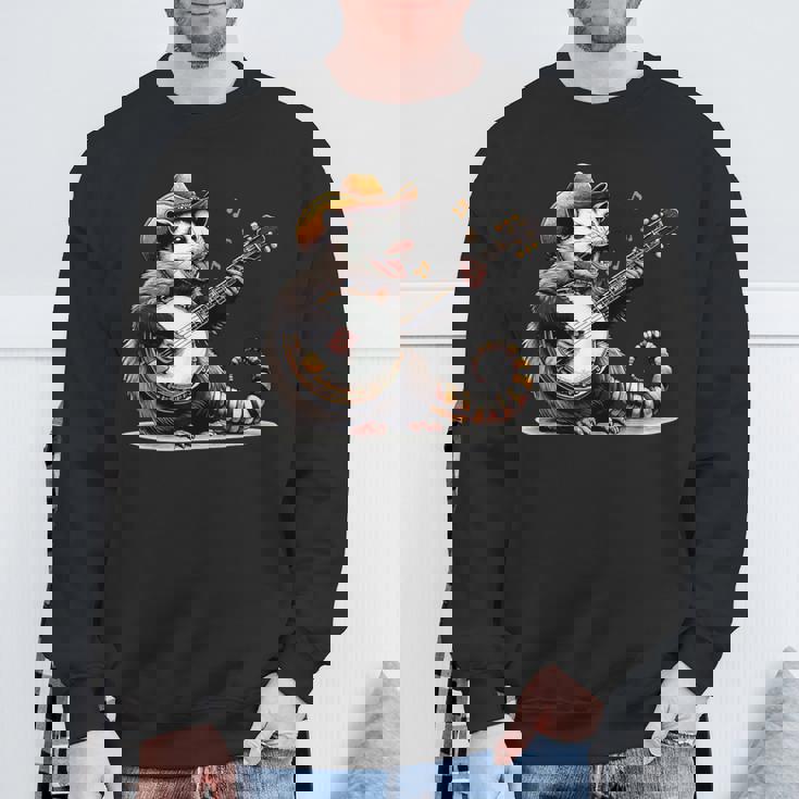 オポッサム演奏 バンジョー ギター 面白い ポッサムハット ゴミ オポッサム スウェットシャツ 高齢者への贈り物