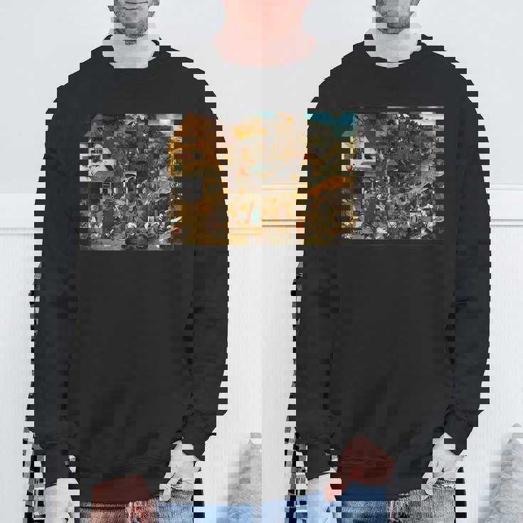 オランダのことわざ ピーテル・ブリューゲル 長老 1559 スウェットシャツ 高齢者への贈り物