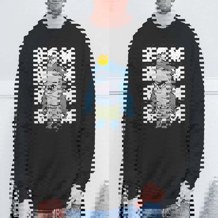 オーシャンキング シャーク ハングリーシャーク キング Eat Now Nom スウェットシャツ 高齢者への贈り物