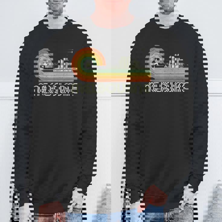 オーストラリア 休暇のお土産 レトロ ビンテージ スカイライン メルボルン スウェットシャツ 高齢者への贈り物