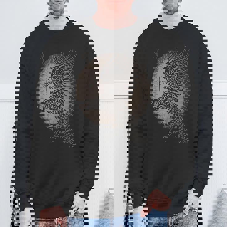 オーディンのカラス フギンとムニン フギンとムニン スウェットシャツ 高齢者への贈り物