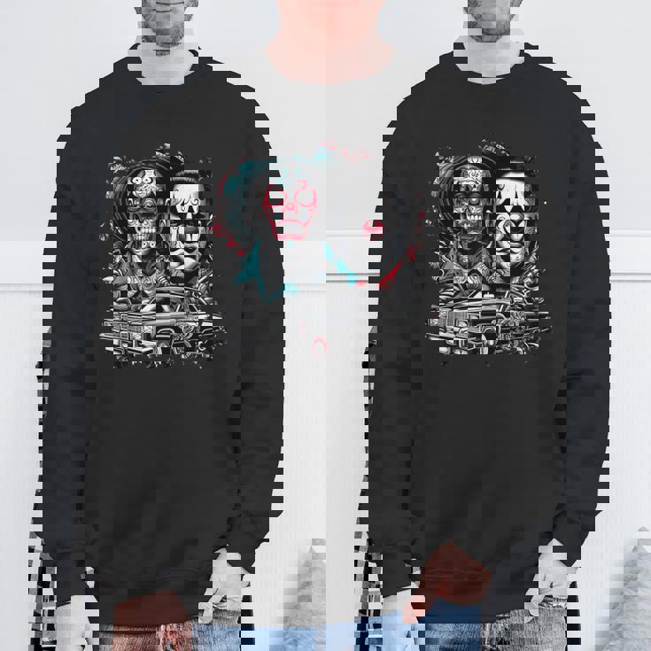 オールドスクールチョロチカーノギャングスターアート スウェットシャツ 高齢者への贈り物