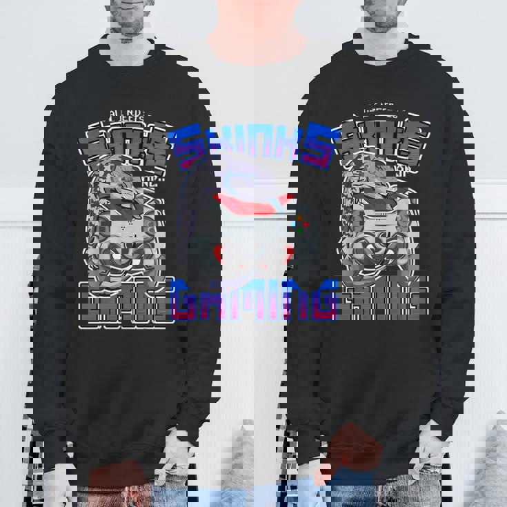 オール・アイ・ニード・イズ・アオジタトカゲとゲーム・ビデオゲーム・爬虫類 スウェットシャツ 高齢者への贈り物