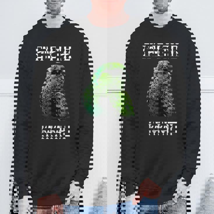 カカポ オウム ニュージーランド カカポ 鳥ave The Kakapo スウェットシャツ 高齢者への贈り物