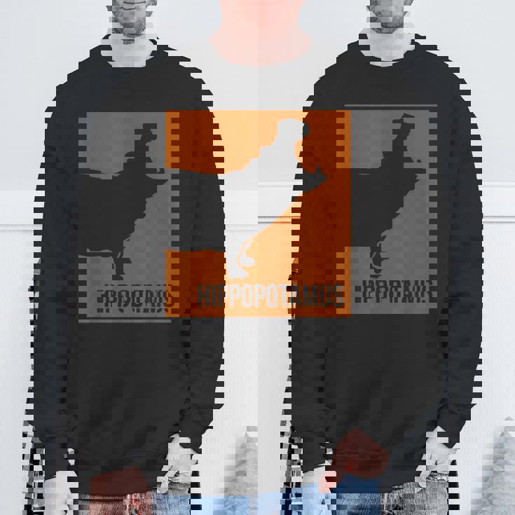 カバ 動物 カバ スウェットシャツ 高齢者への贈り物