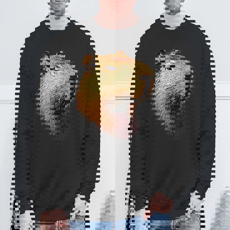 カピバラ Be Capy カピバラ げっ歯類 おもしろカピバラ Capybara スウェットシャツ 高齢者への贈り物