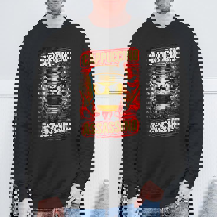 カプチーノ アサシーノ イタリアン ブレイン ミーム 日本語 忍者 スウェットシャツ 高齢者への贈り物